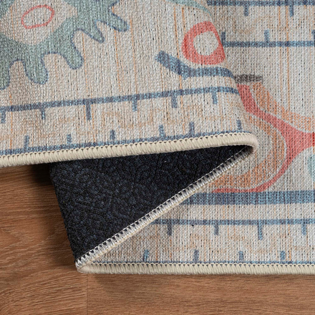 Beige Oushak Area Washable Rug - Gionara