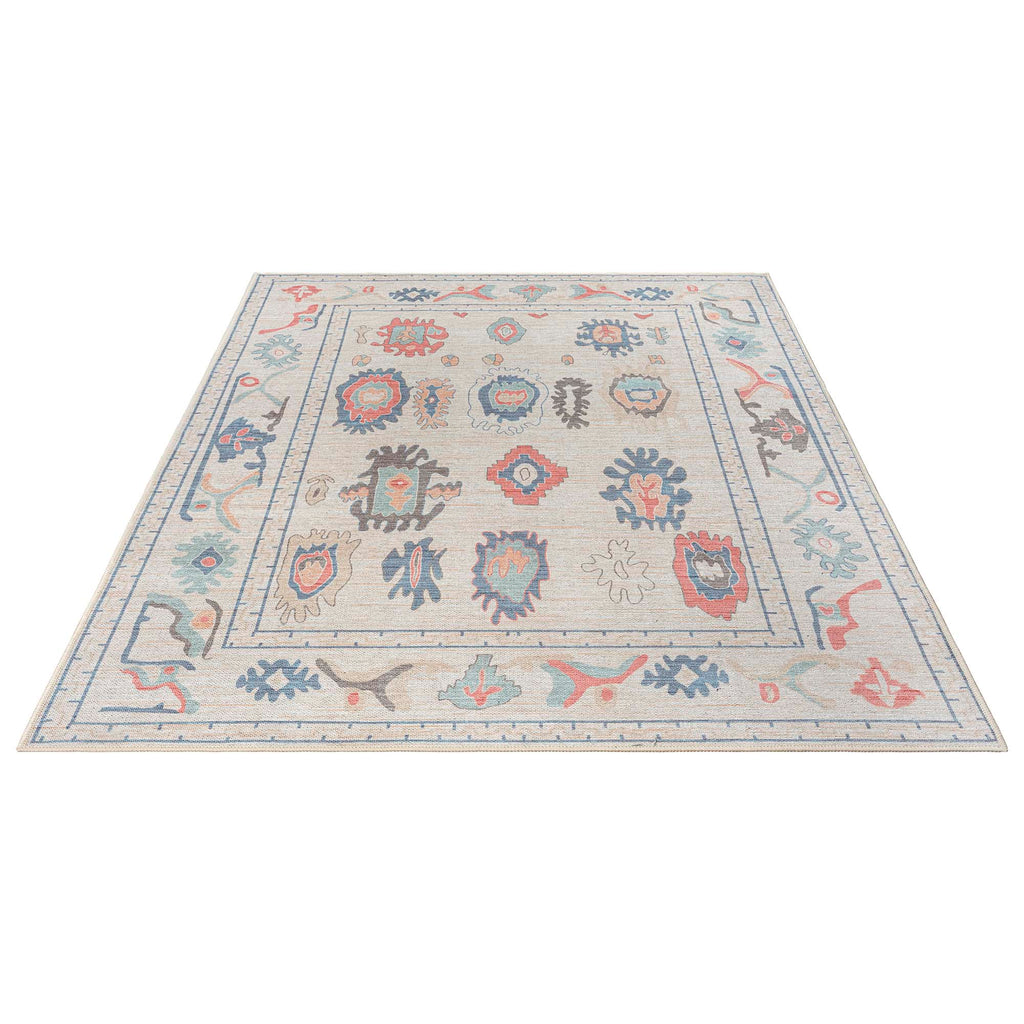 Beige Oushak Area Washable Rug - Gionara