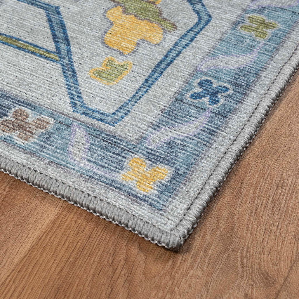 Blue Oushak Vintage Washable Rug - Gionara