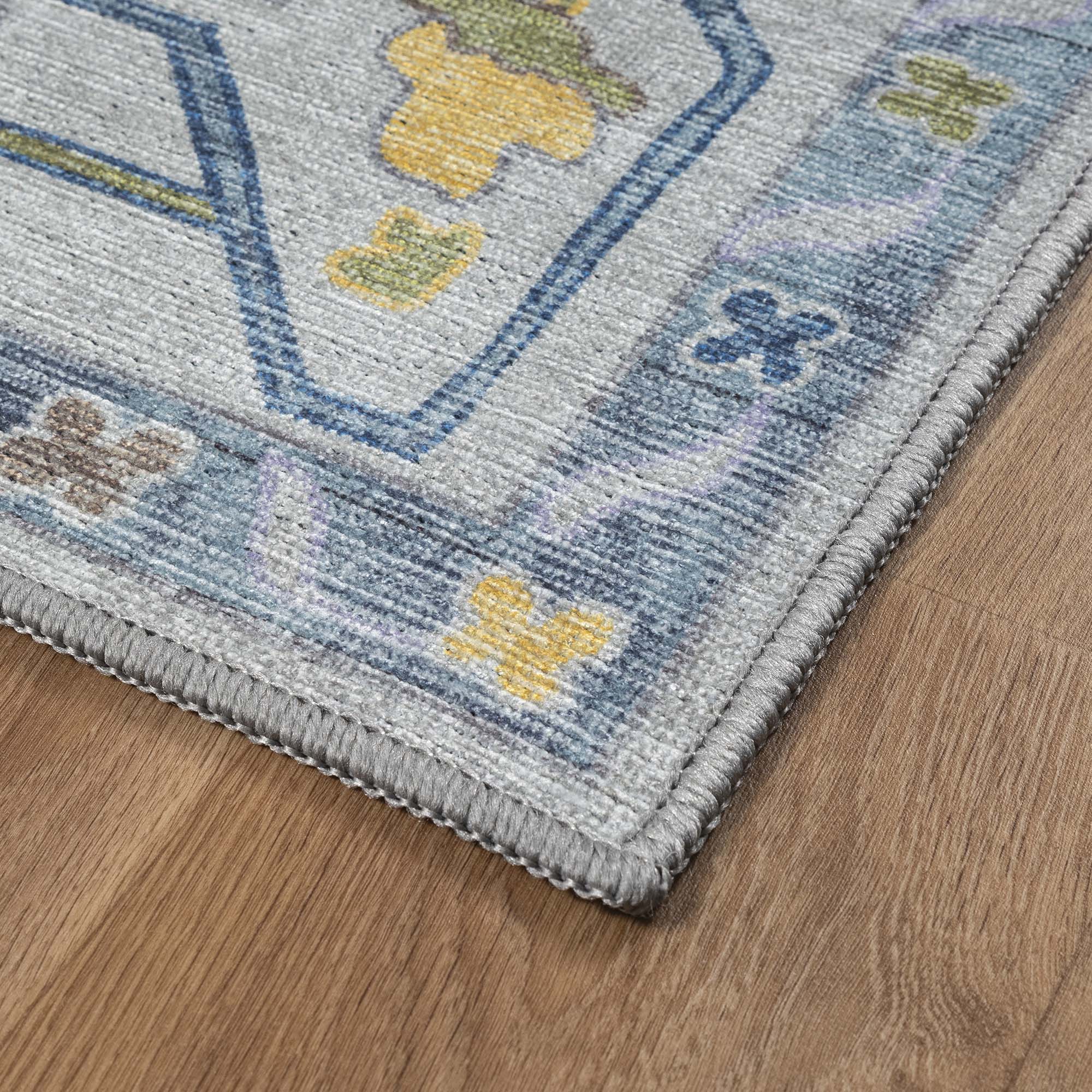 Blue Oushak Vintage Washable Rug - Gionara