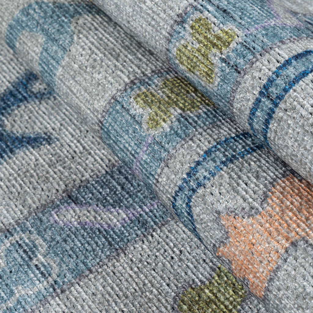 Blue Oushak Vintage Washable Rug - Gionara