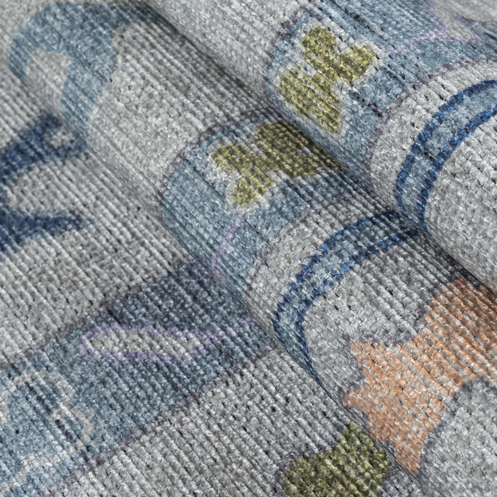 Blue Oushak Vintage Washable Rug - Gionara