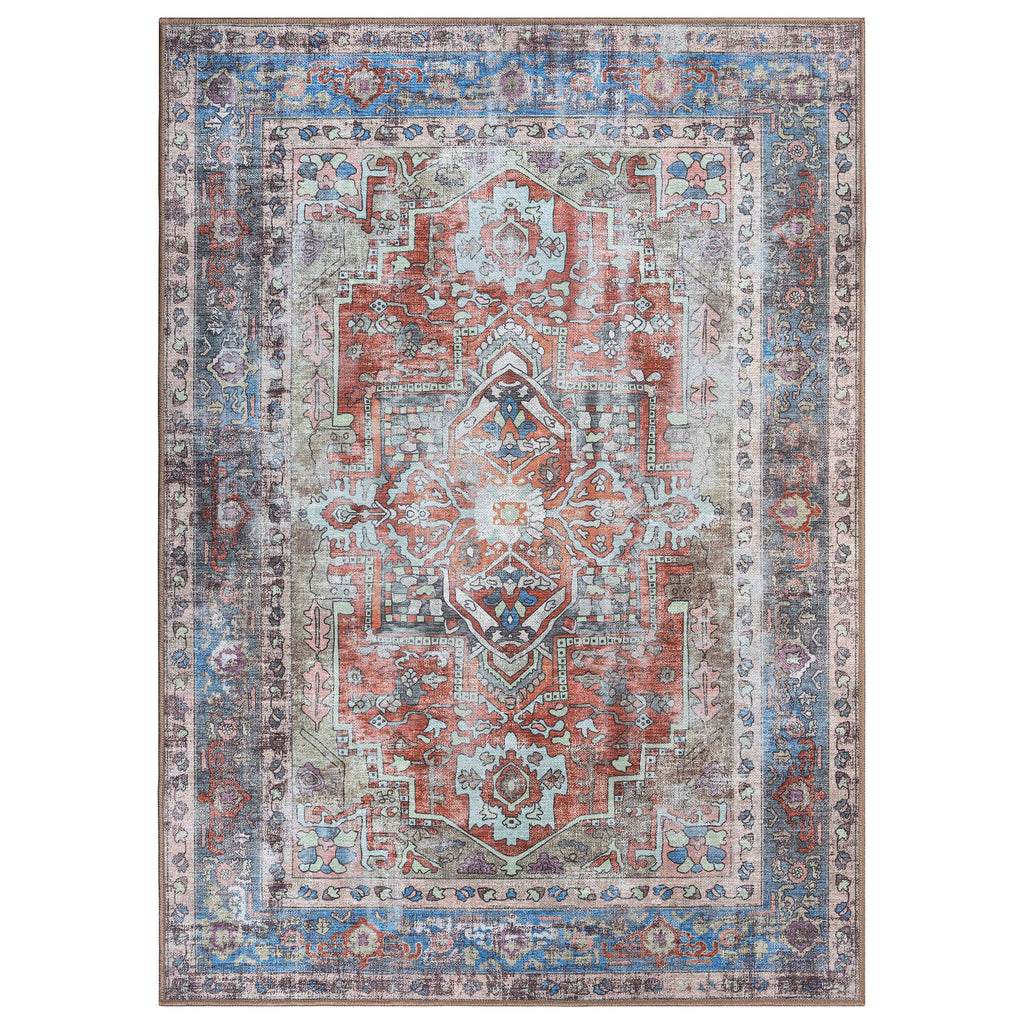Earth Tones Oushak Area Washable Rug - Gionara