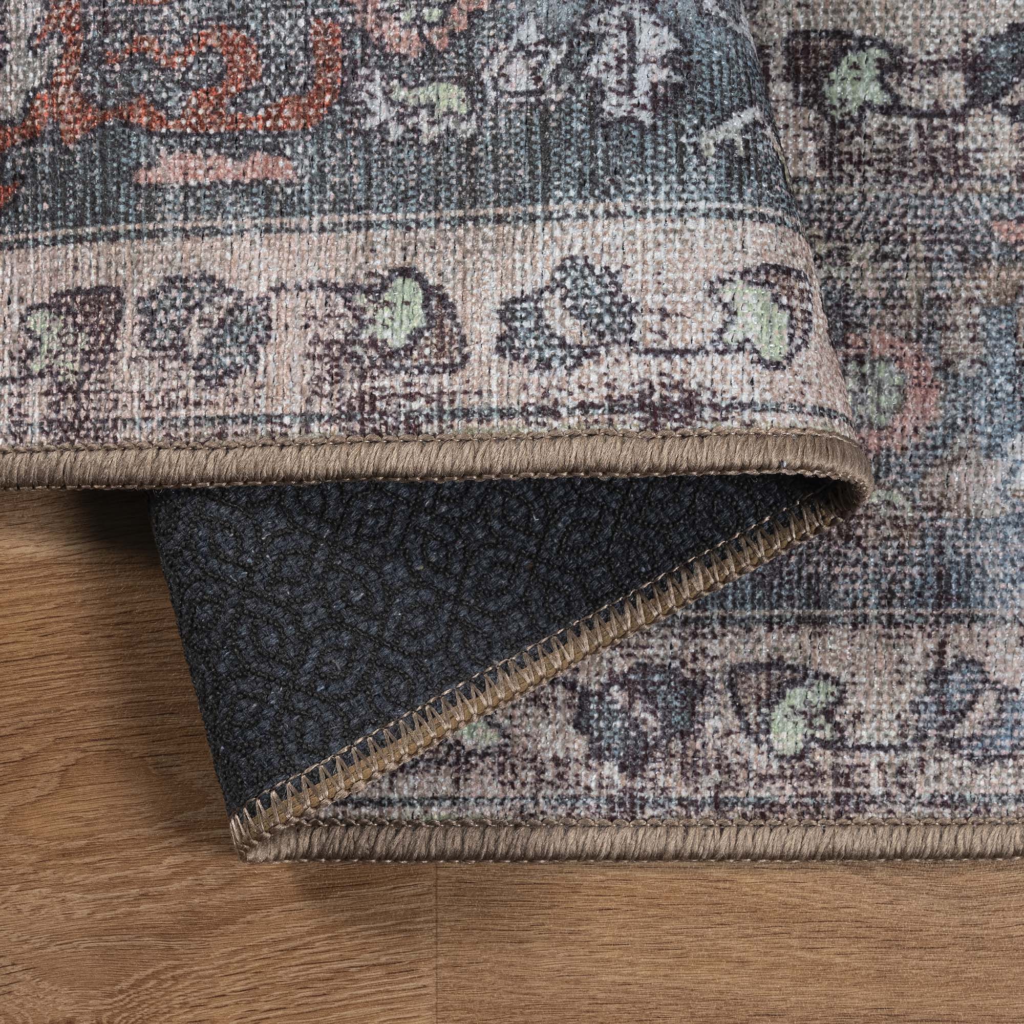 Earth Tones Oushak Area Washable Rug - Gionara