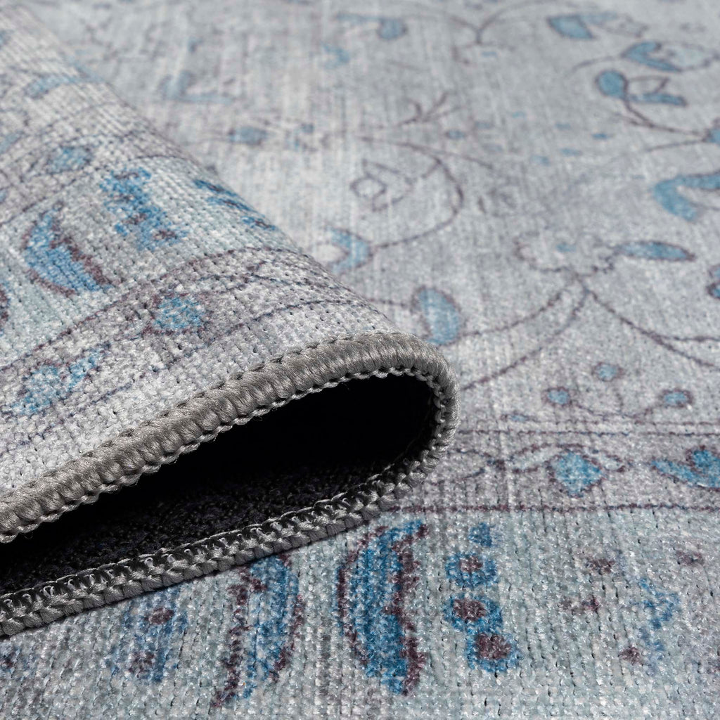 Gray Boho Oushak Washable Rug - Gionara