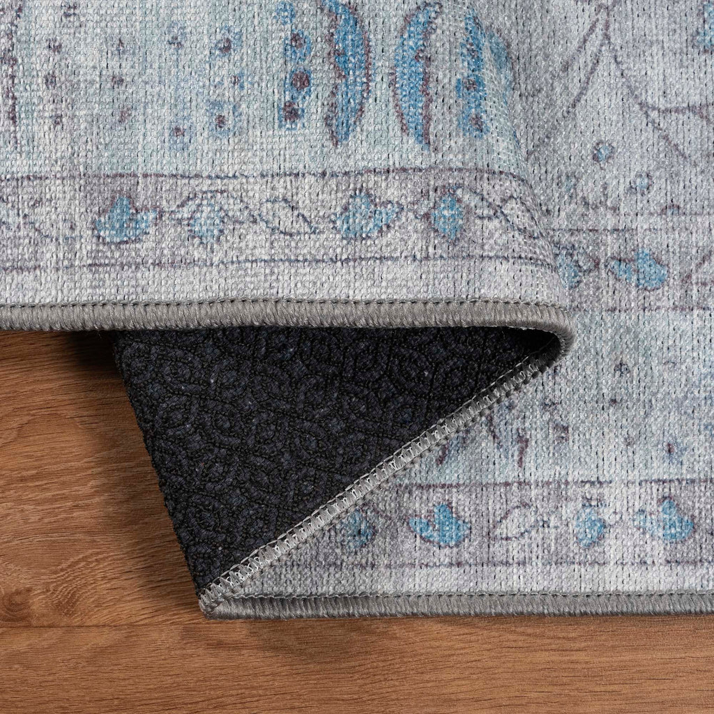 Gray Boho Oushak Washable Rug - Gionara