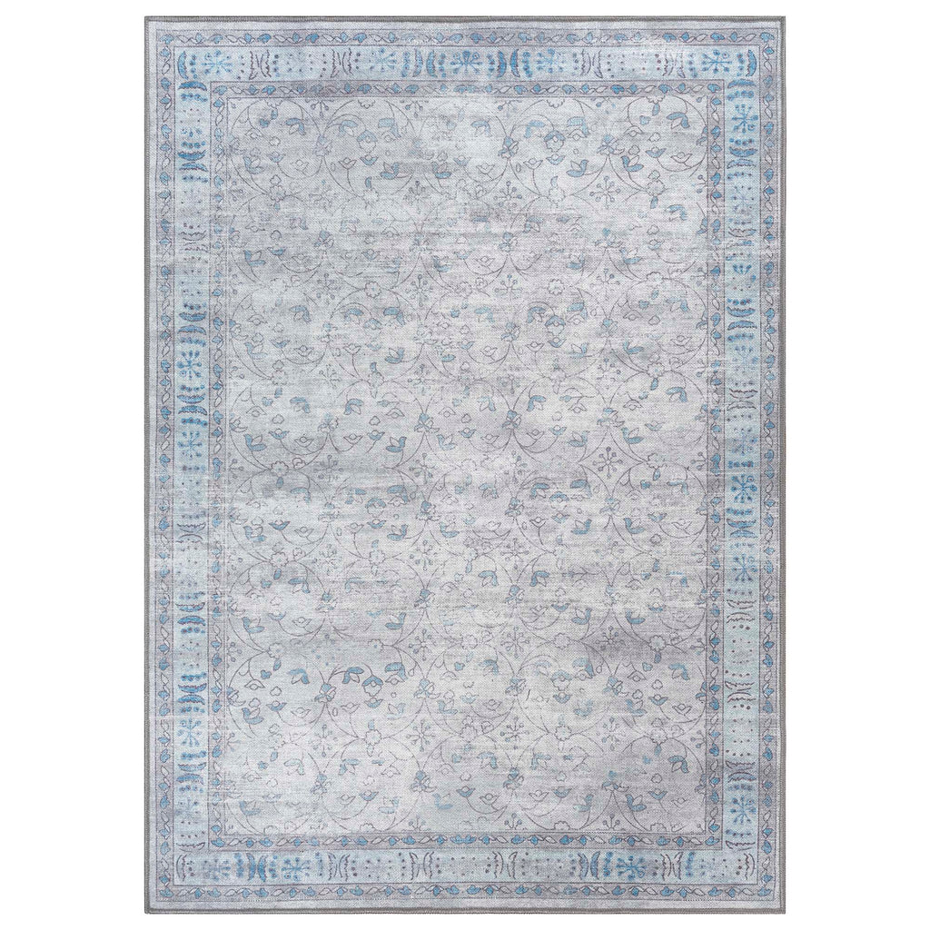 Gray Boho Oushak Washable Rug - Gionara