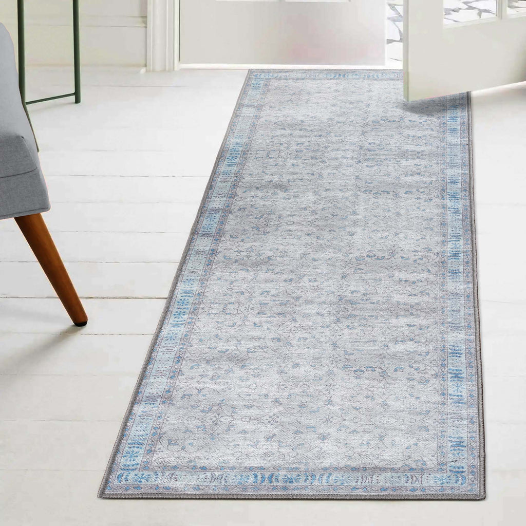 Gray Boho Oushak Washable Rug - Gionara
