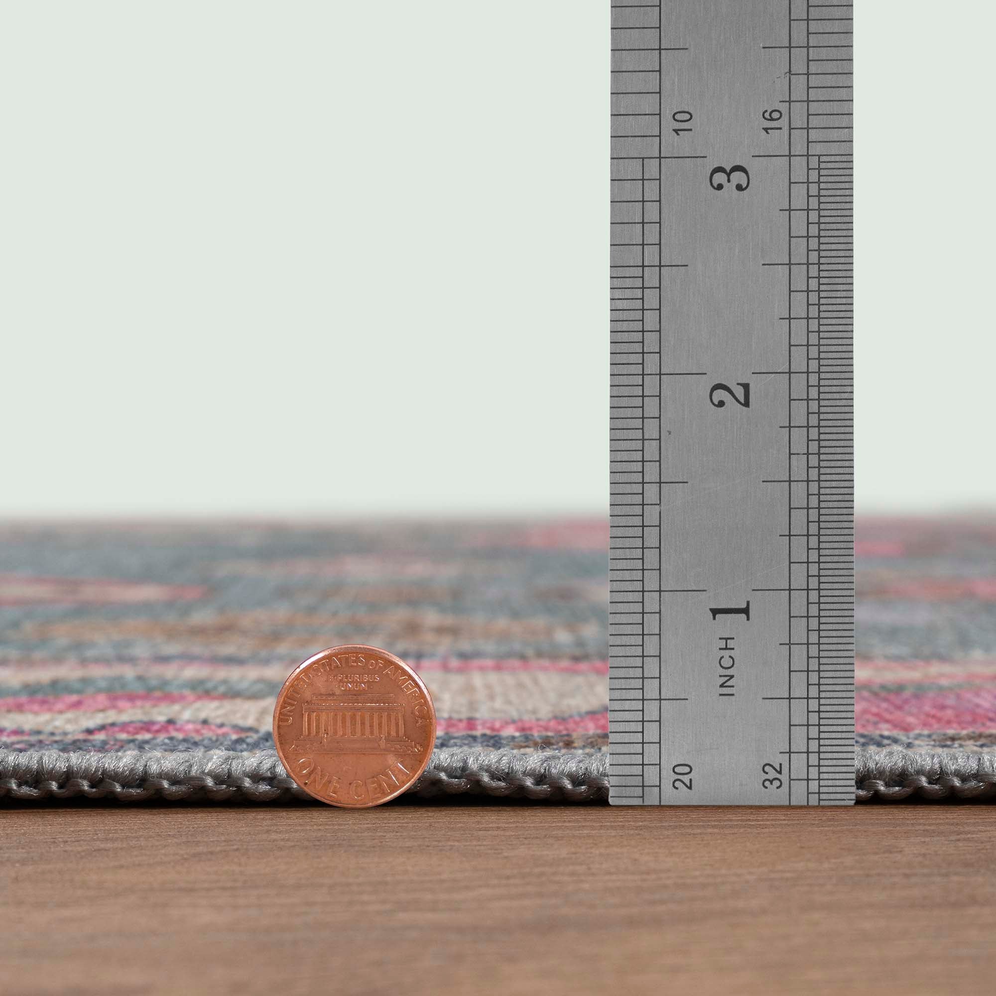 Green Pink Oushak Washable Rug - Gionara